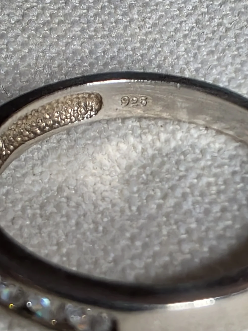 Signed NV (AVON) Solitaire CZ Ring Sterling Silver 925 Size 10